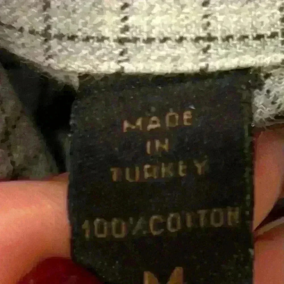 Robert Talbott Men’s Plaid Gray Black Long Sleeve Button Down Sz Medium - Picture 5 of 6